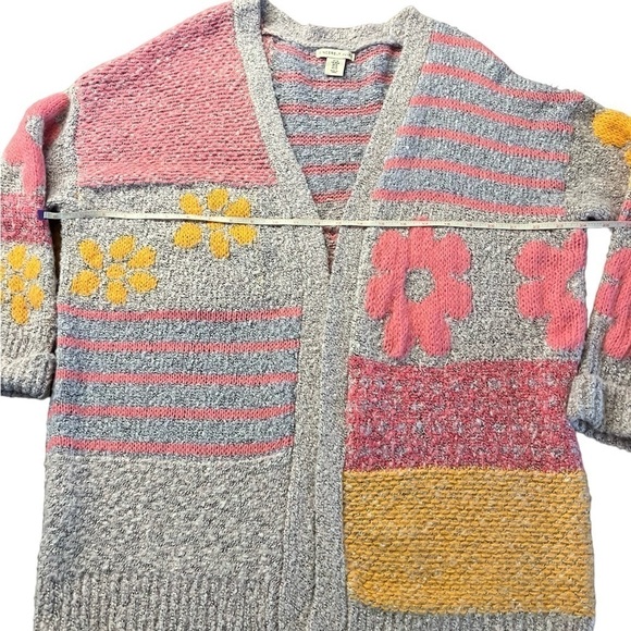 SINCERELY JULES WOMENS COLORFUL FLORAL OPEN CARDIGAN SIZE MEDIUM - Picture 5 of 12